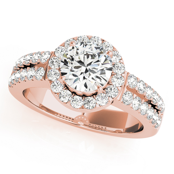The Sadie Halo Engagement Ring, front view