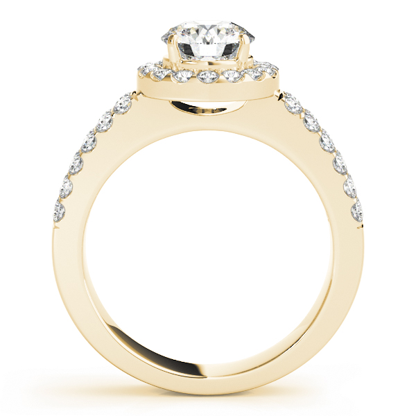 The Sadie Halo Engagement Ring, side view