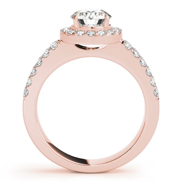 The Sadie Halo Engagement Ring, side view