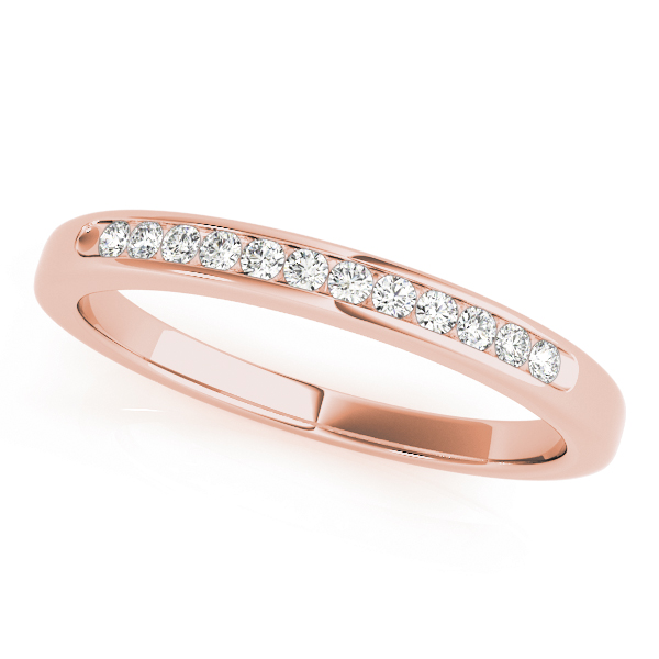 Channel Set Wedding Band