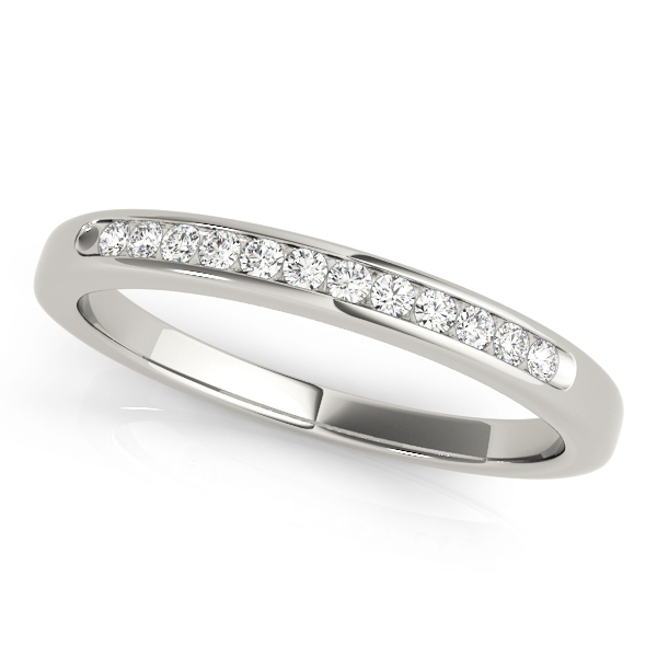 Channel Set Wedding Band