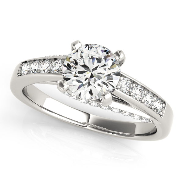 Single Row Prong In Channel Engagement Rings