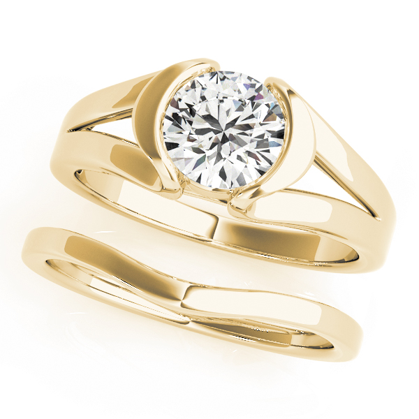 The Hazel Solitaire Engagement Ring, set view