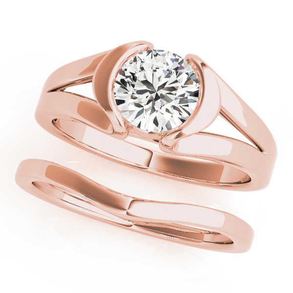 The Hazel Solitaire Engagement Ring, set view