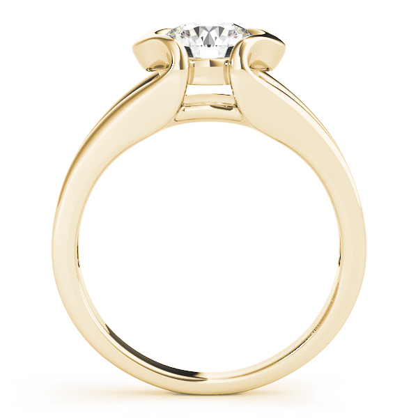 The Hazel Solitaire Engagement Ring, side view