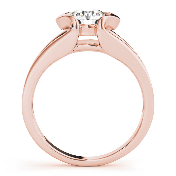 The Hazel Solitaire Engagement Ring, side view
