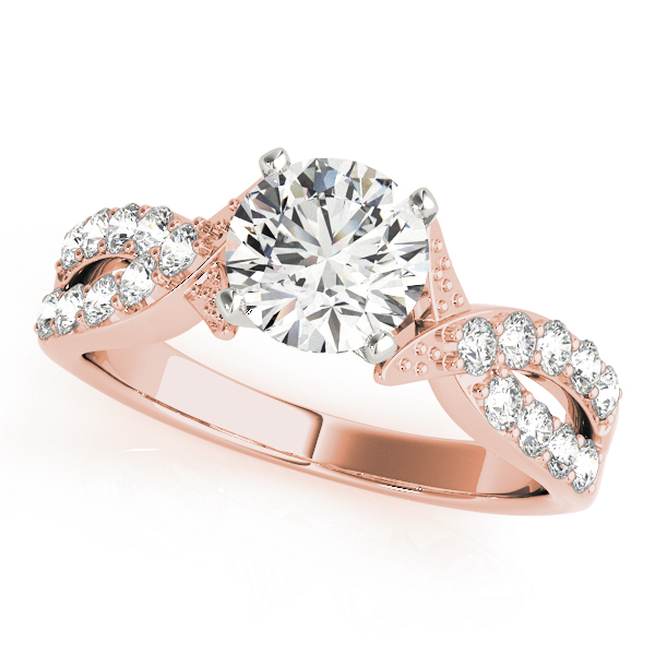 Multirow Twisted Shank Engagement Ring