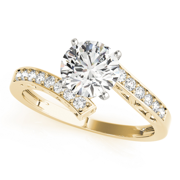 Bypass Swirl Leaf Engagement Rings