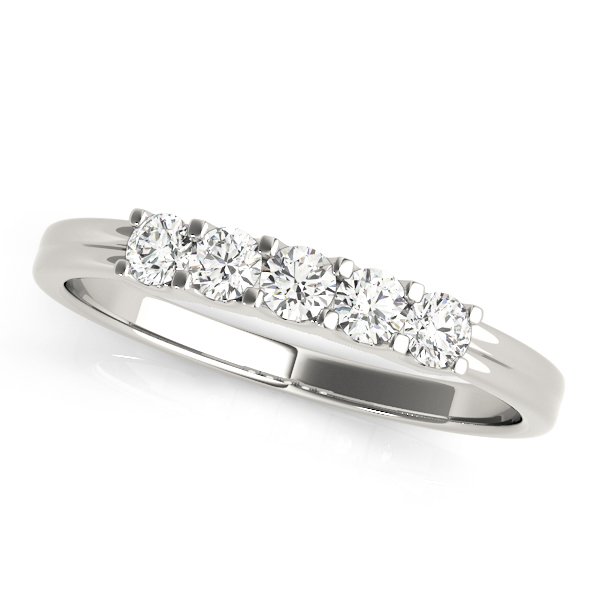 Shared Prong Wedding Band