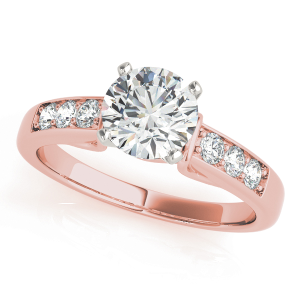 Single Row Prong In Channel Engagement Ring