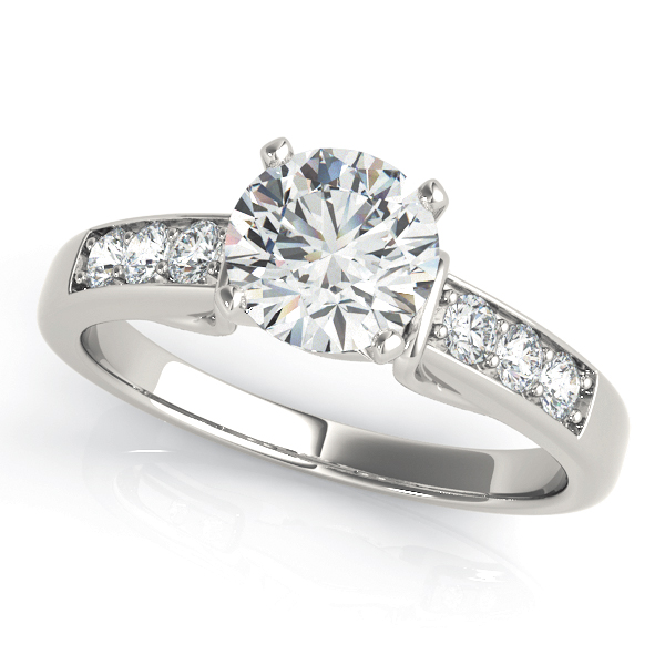Single Row Prong In Channel Engagement Ring