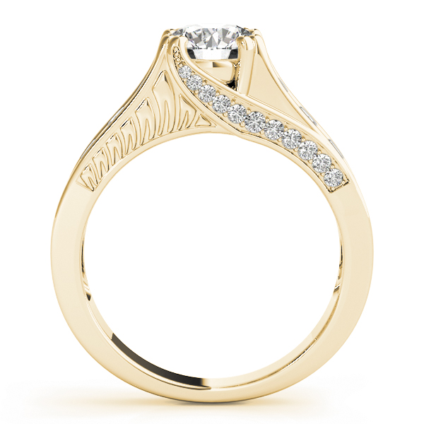 The Giselle Single-Row Engagement Ring, side view
