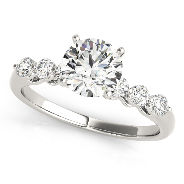 Single Row Shared Prong Engagement Rings