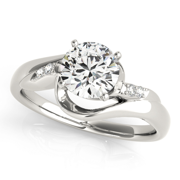 Bypass Swirl Engagement Rings