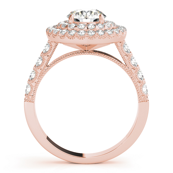 The Chloe Halo Engagement Ring, side view