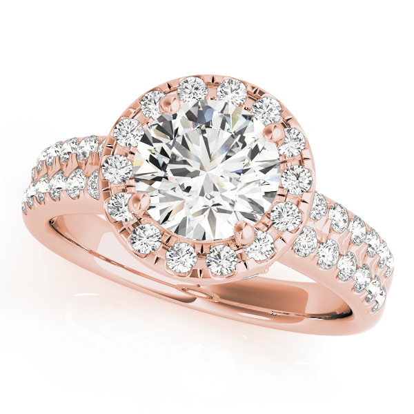 The Hadley Halo Engagement Ring, front view