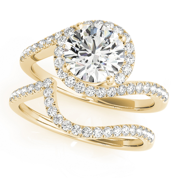 The Catherine Halo Engagement Ring, set view