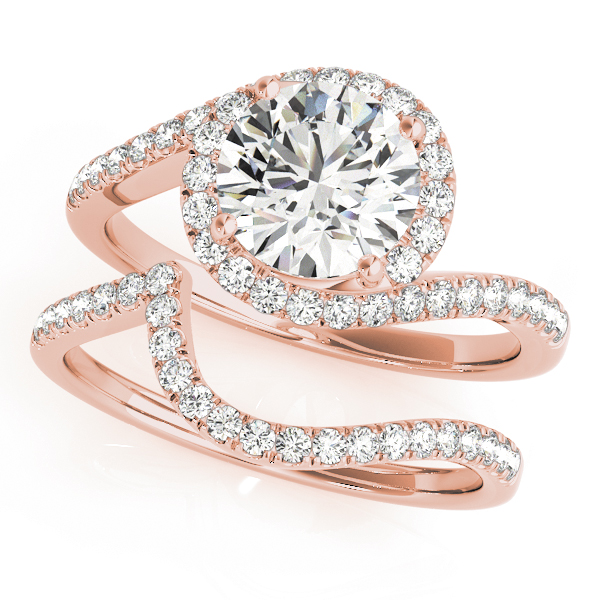The Catherine Halo Engagement Ring, set view