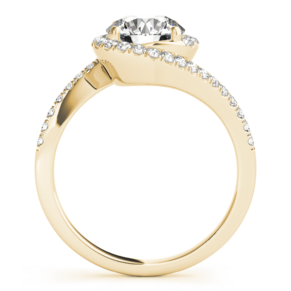 The Catherine Halo Engagement Ring, side view
