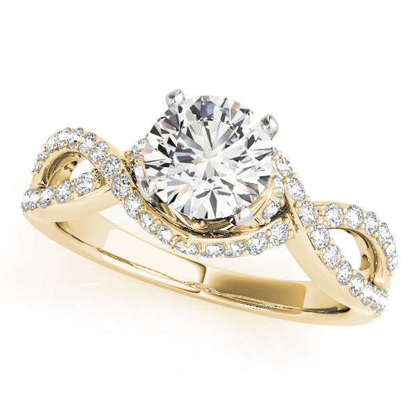 Nature Inspired Twisted Floral Engagement Ring