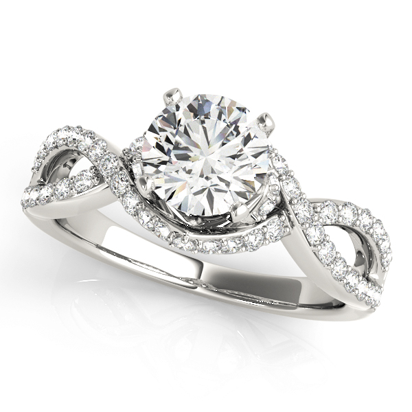 Nature Inspired Twisted Floral Engagement Ring