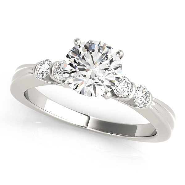 Single Row Prong Set Engagement Rings
