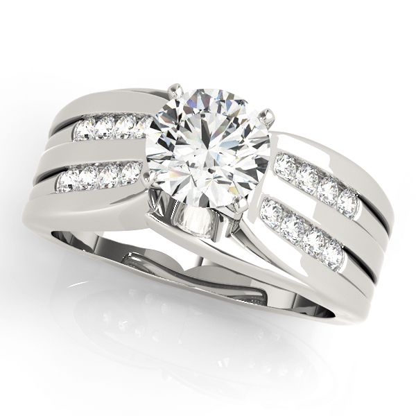 Multirow Channel Set Engagement Ring
