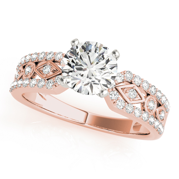 Multirow Prong Set Engagement Rings