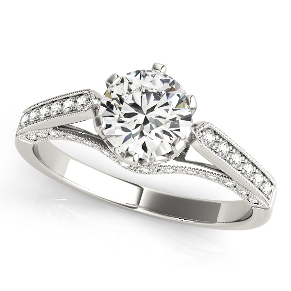 ENGAGEMENT RINGS SINGLE ROW PRONG