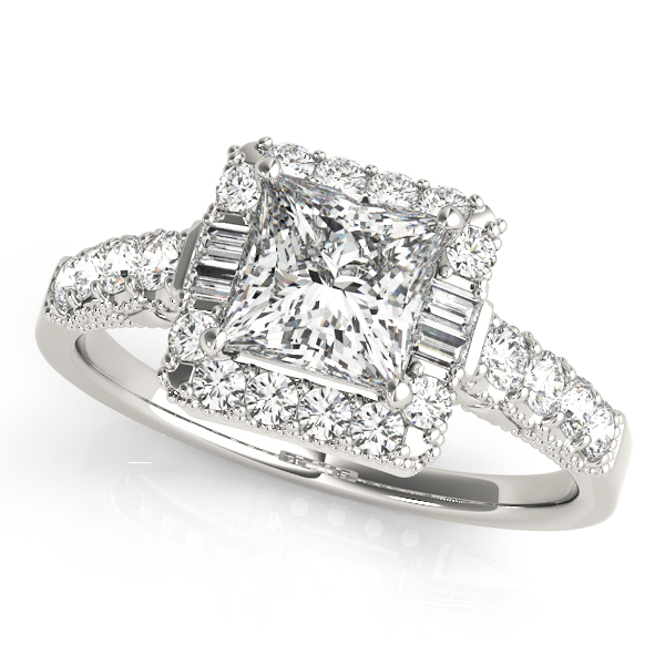 Milgrain Halo Engagement Rings