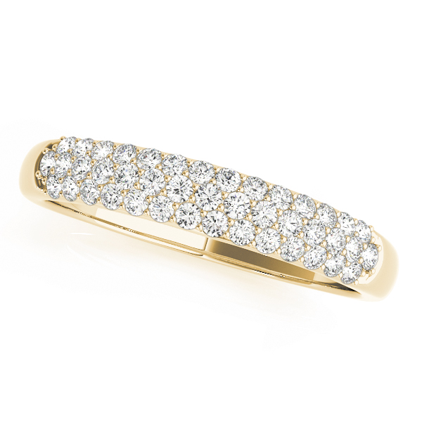 Multirow Pavé Wedding Band