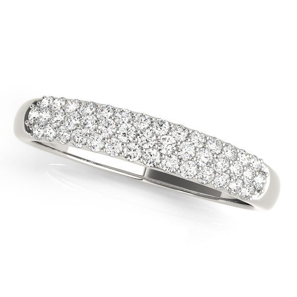 Multirow Pavé Wedding Band