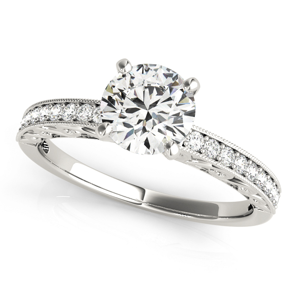 Vintage-Inspired Prong In Channel Engagement Ring