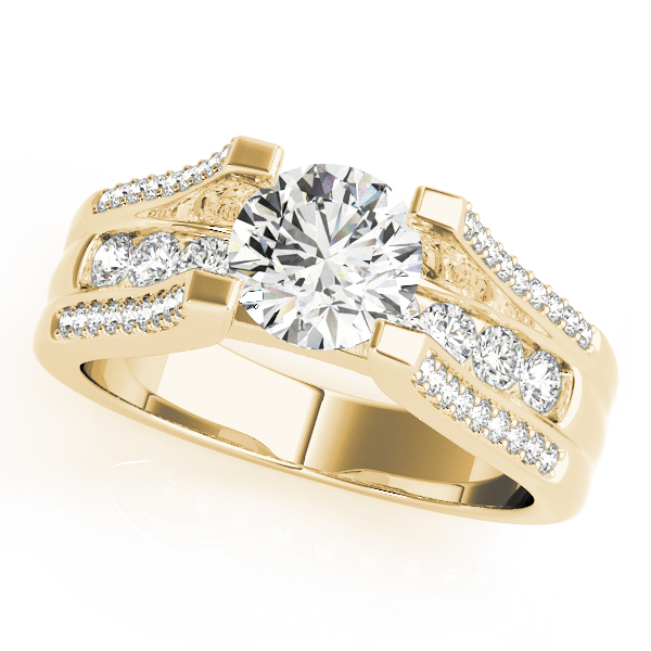 The Gwendolyn Cathedral Engagement Ring, front view