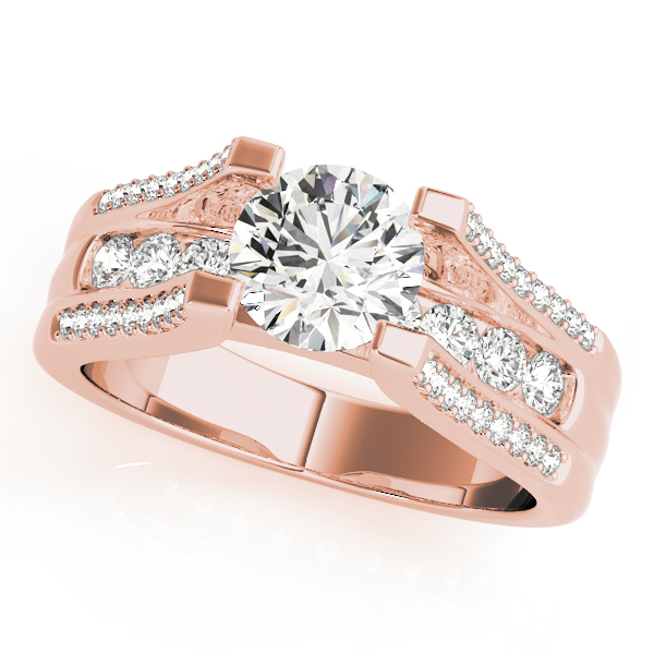 The Gwendolyn Cathedral Engagement Ring, front view