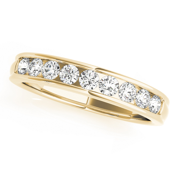 Channel Set Wedding Band
