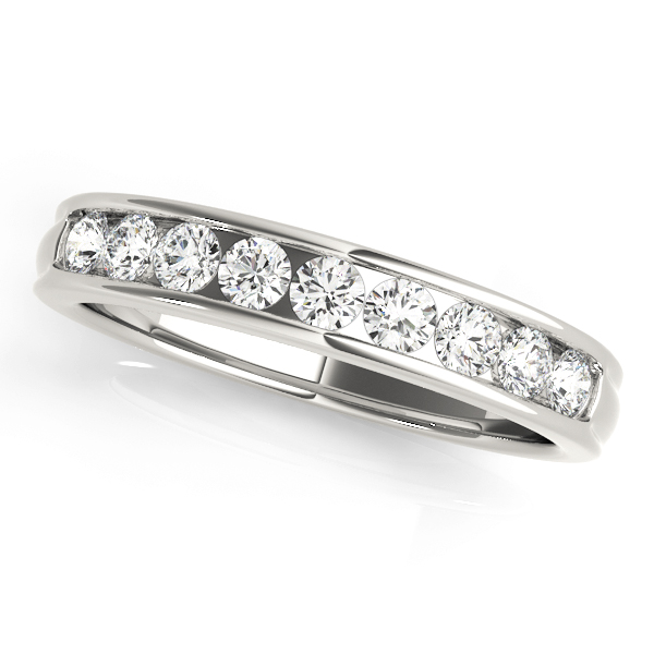 Channel Set Wedding Band