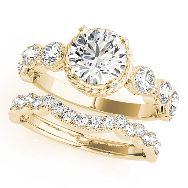 The Mia Cluster Engagement Ring, set view