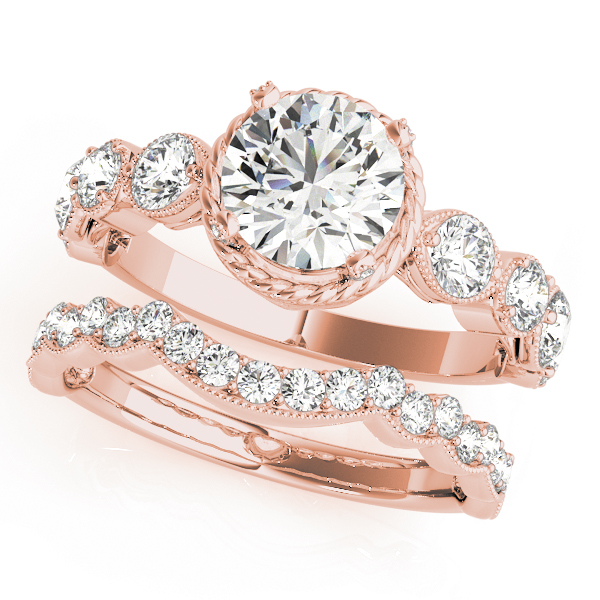 The Mia Cluster Engagement Ring, set view