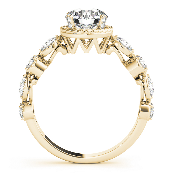 The Mia Cluster Engagement Ring, side view