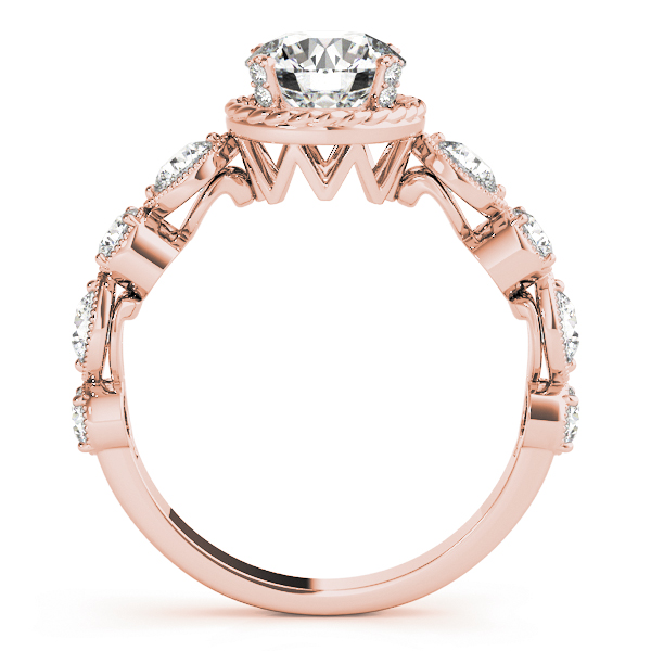The Mia Cluster Engagement Ring, side view