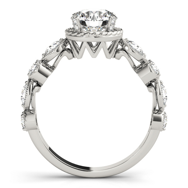 The Mia Cluster Engagement Ring, side view
