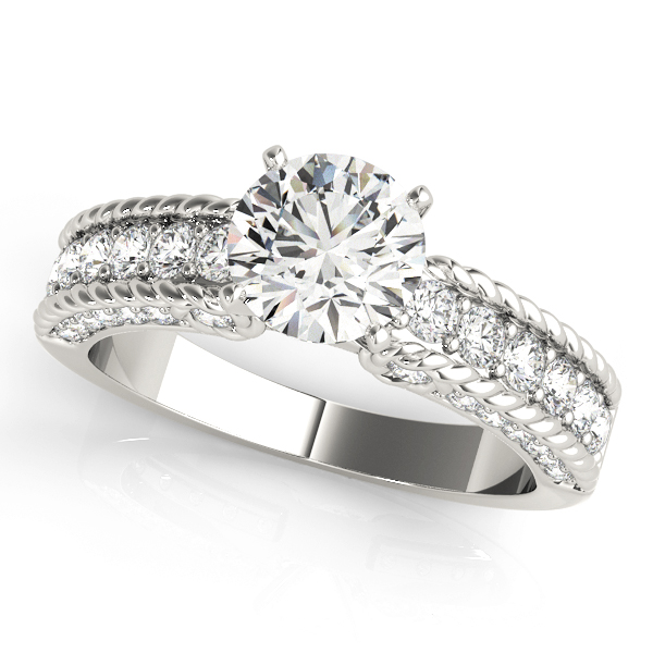 Channel Set Single Row Engagement Ring