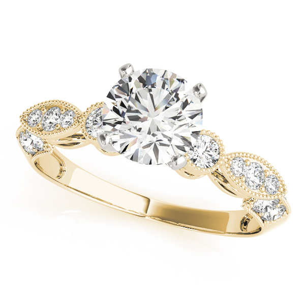Vintage Multirow Milgrain Engagement Ring