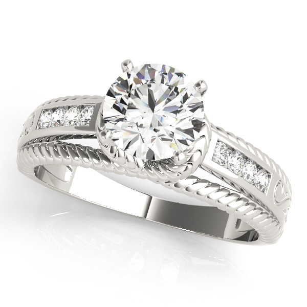 Channel Set Single Row Engagement Ring