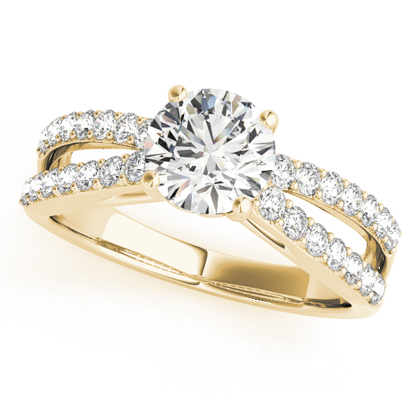 Multirow Prong Set Engagement Rings
