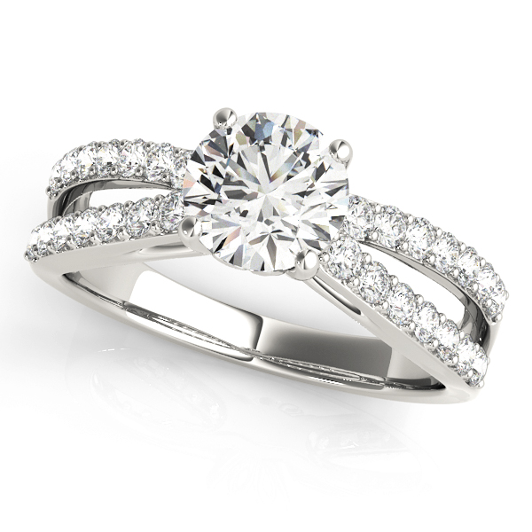 Multirow Prong Set Engagement Rings