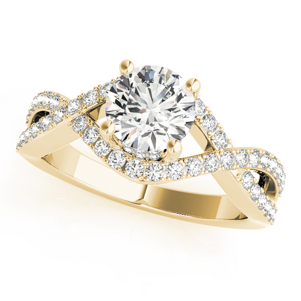 The Zara Twist Engagement Ring, front view