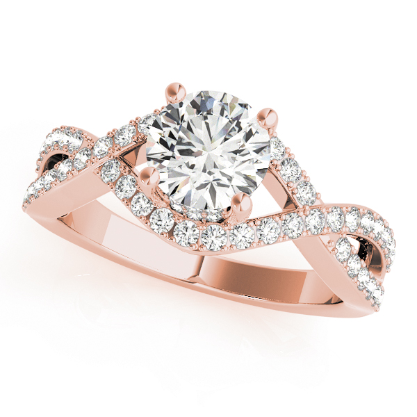 The Zara Twist Engagement Ring, front view