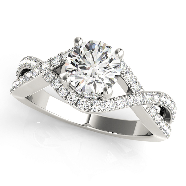 The Zara Twist Engagement Ring, front view